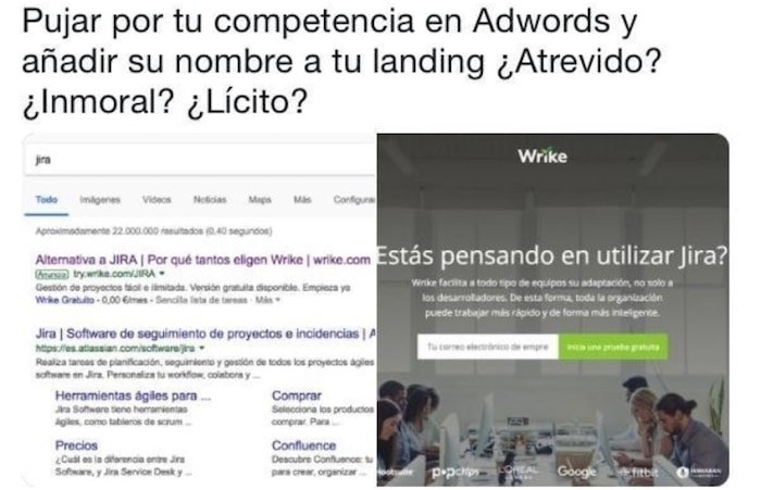 competencia desleal en adwords